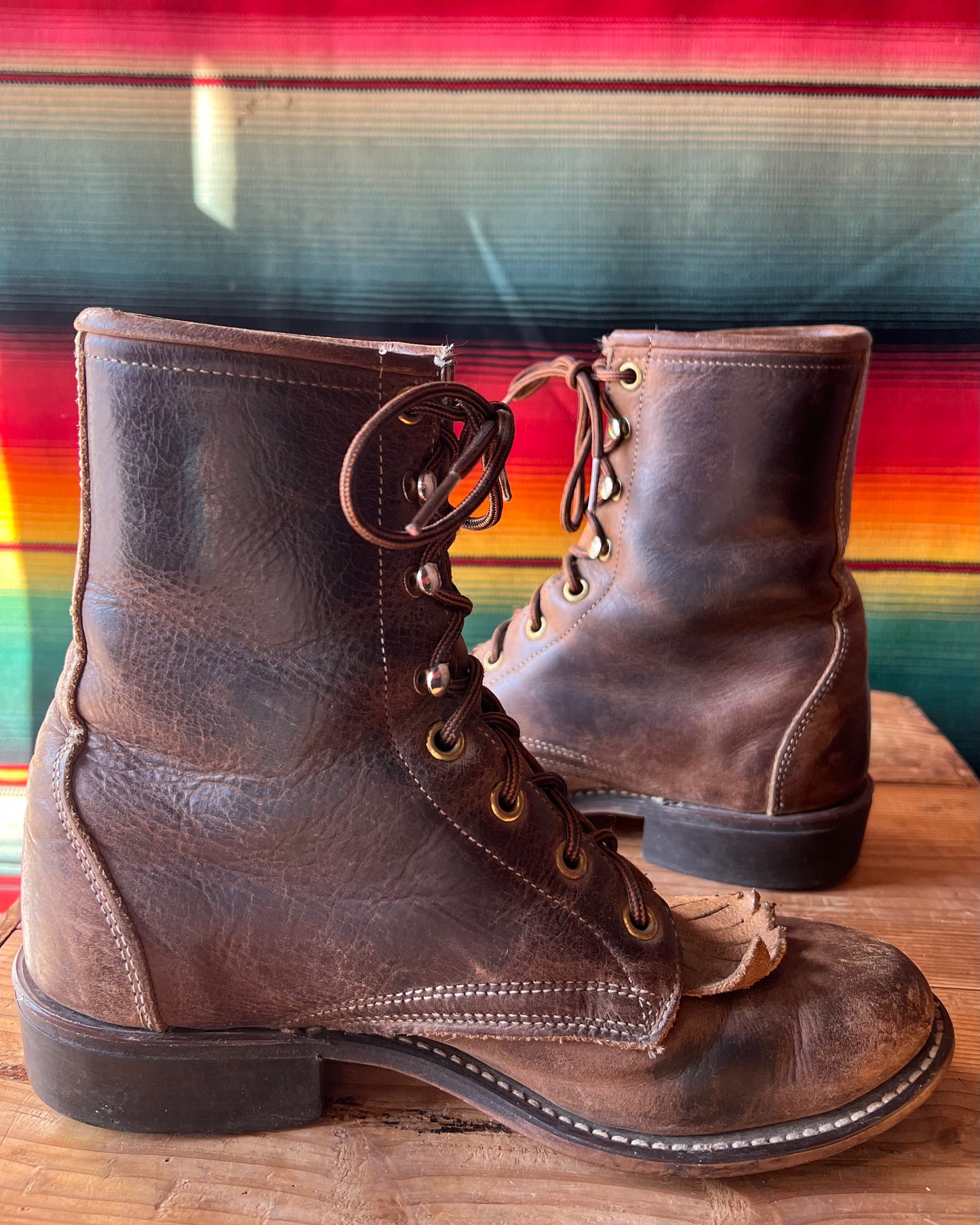 Brown Vintage Ropers Size 6