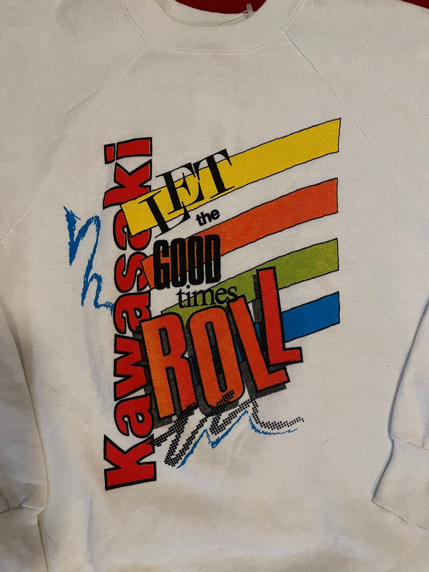 1980s Kawasaki Let The Good Times Roll Crewneck M