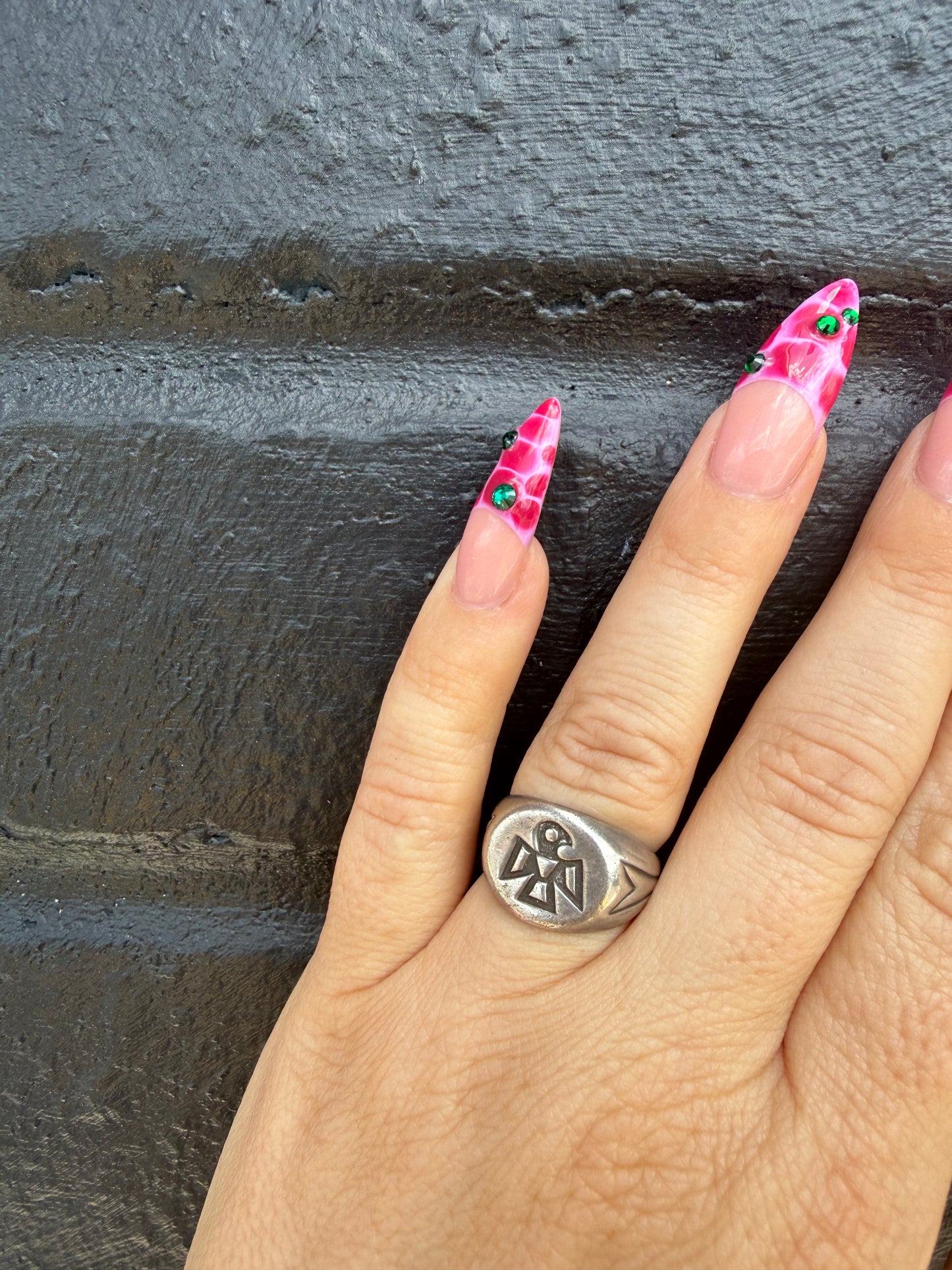 Bell Trading Post sterling thunderbird signet ring (MA)