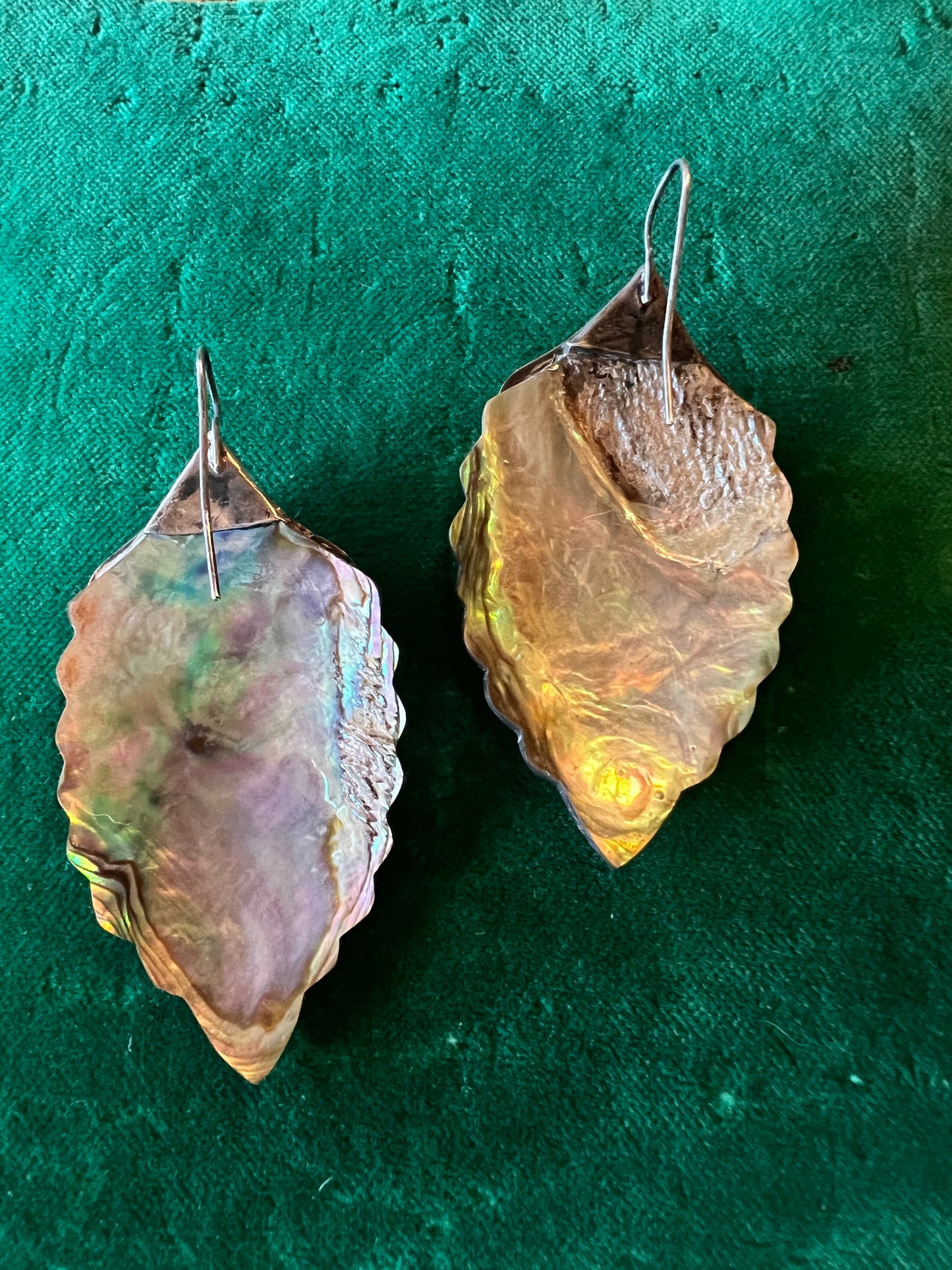 Abalone Feather Earrings