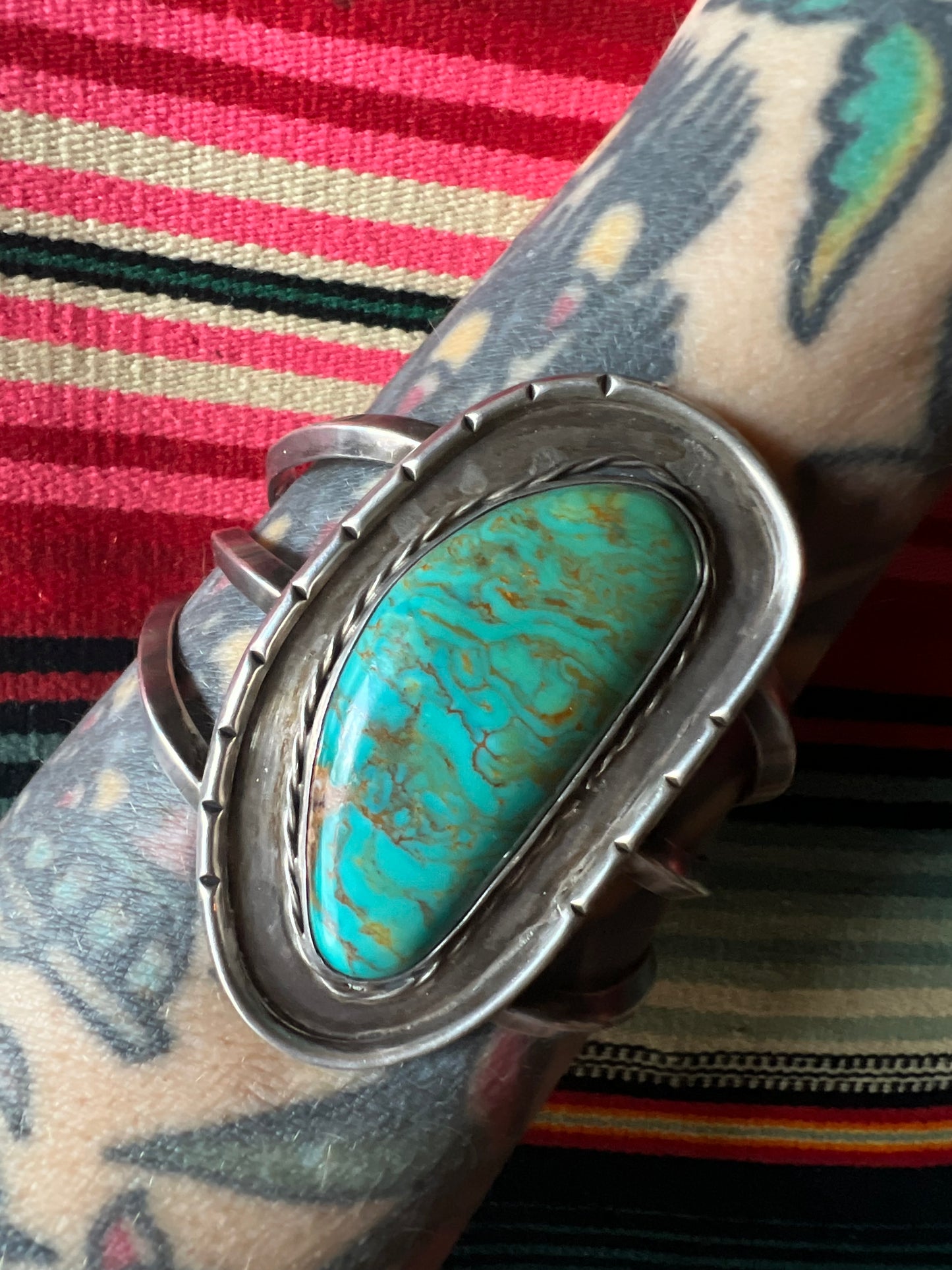 Irregular Oval Shaped Stone Cuff (MA)