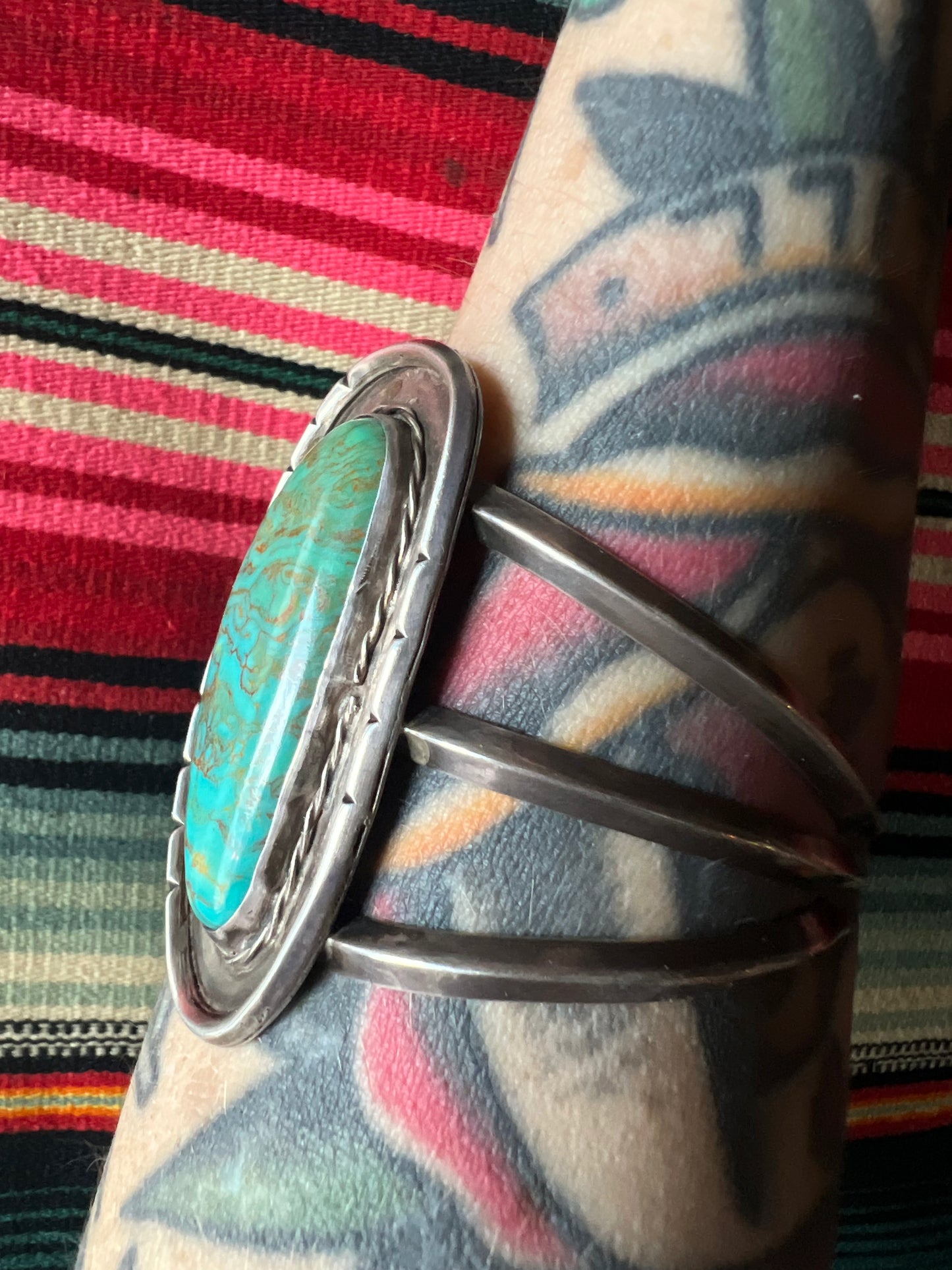 Irregular Oval Shaped Stone Cuff (MA)