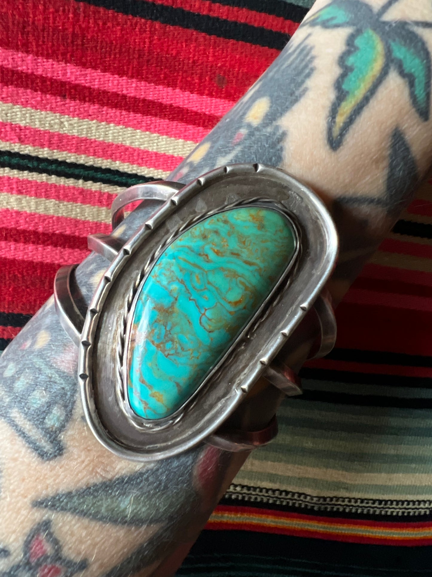 Irregular Oval Shaped Stone Cuff (MA)