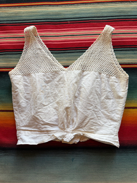 Antique Crochet Corset Cover AS IS