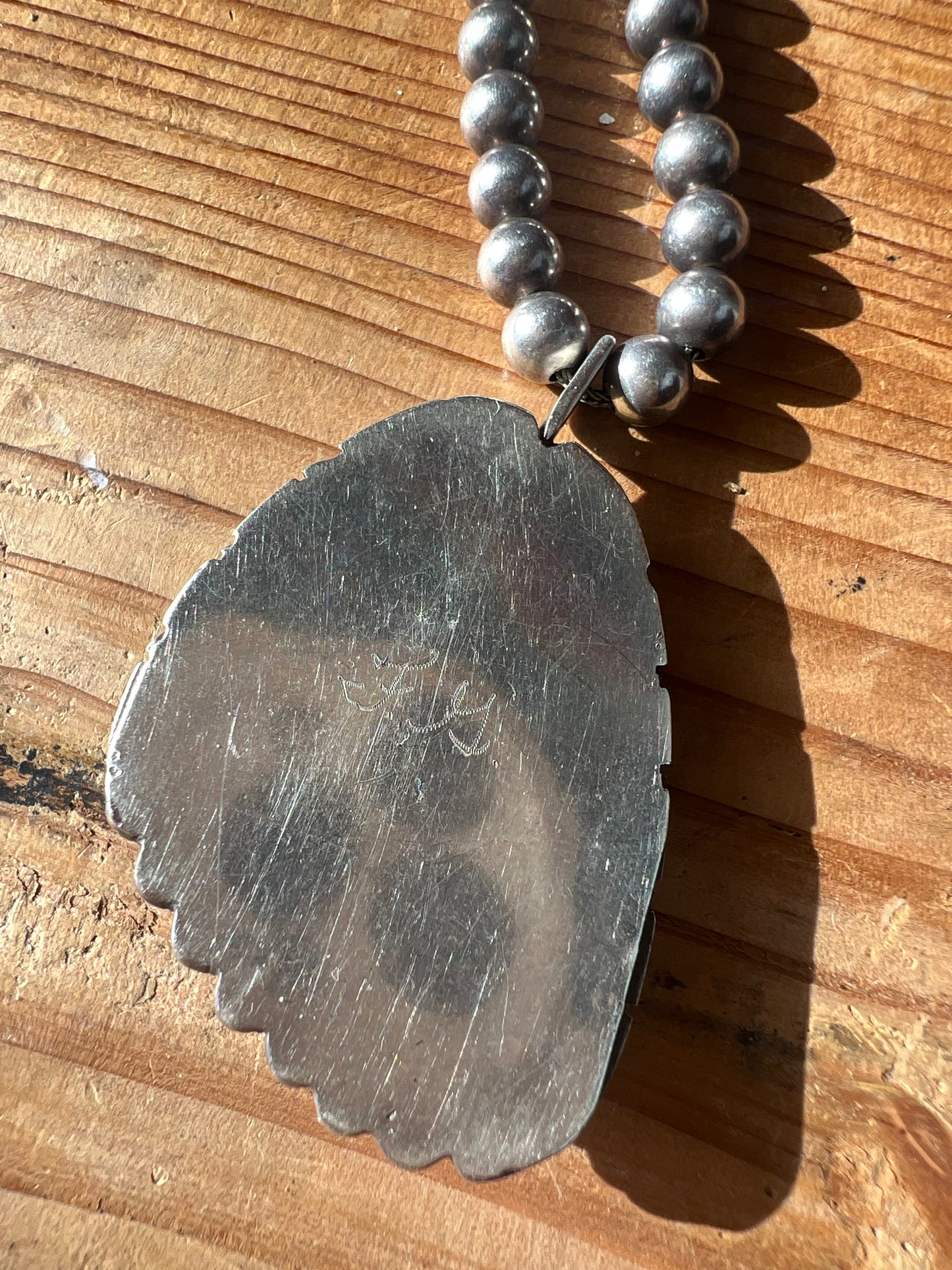 Sterling Beaded Pendant Necklace (MA)