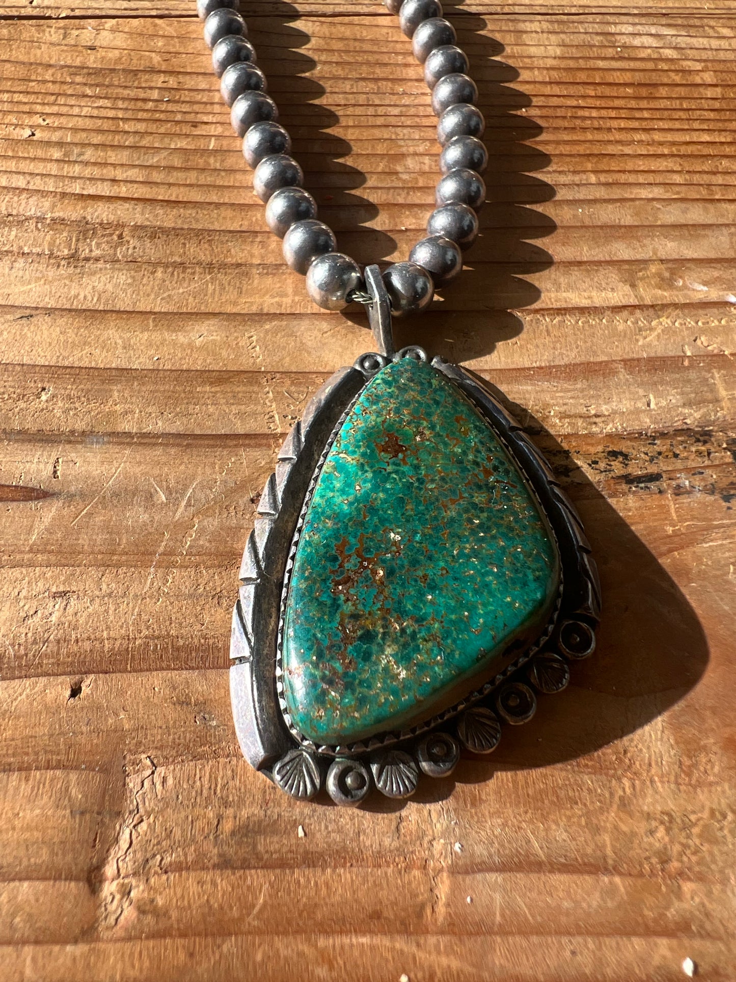 Sterling Beaded Pendant Necklace (MA)