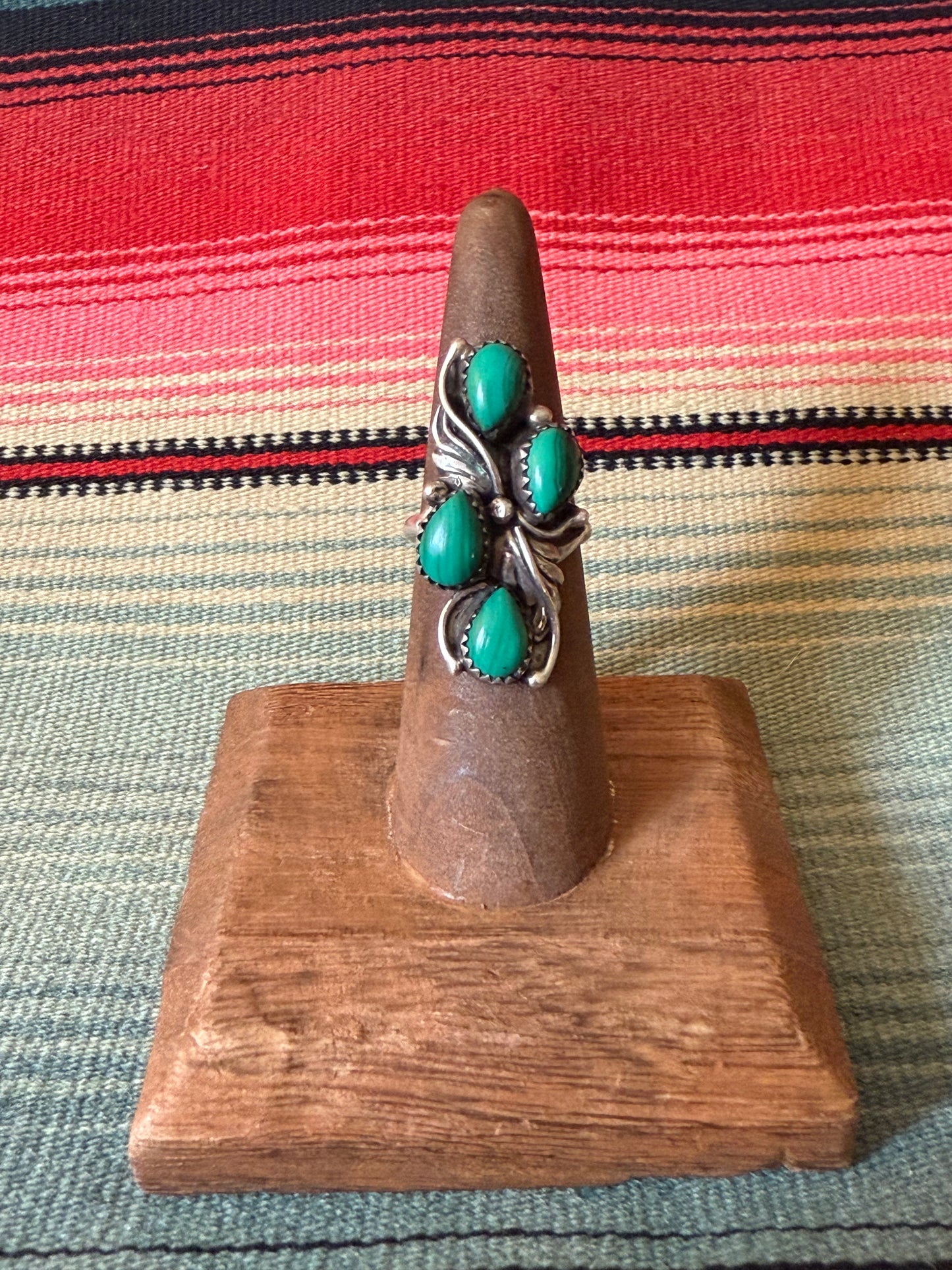 4 Stone Malachite Ring