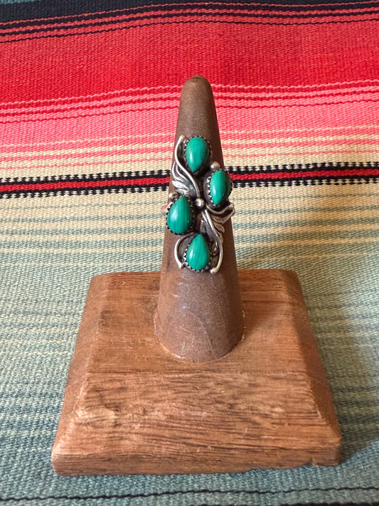 4 Stone Malachite Ring