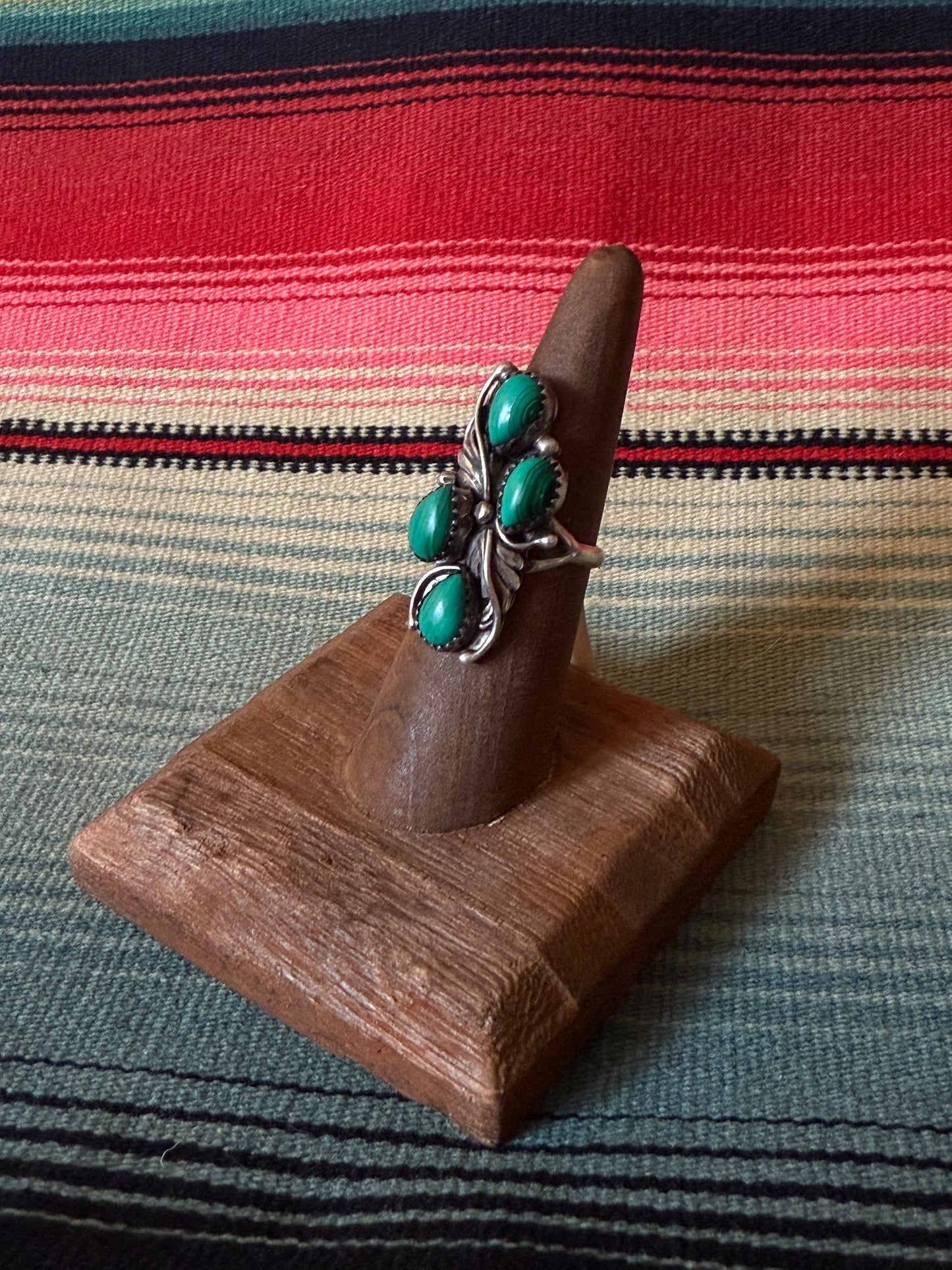 4 Stone Malachite Ring