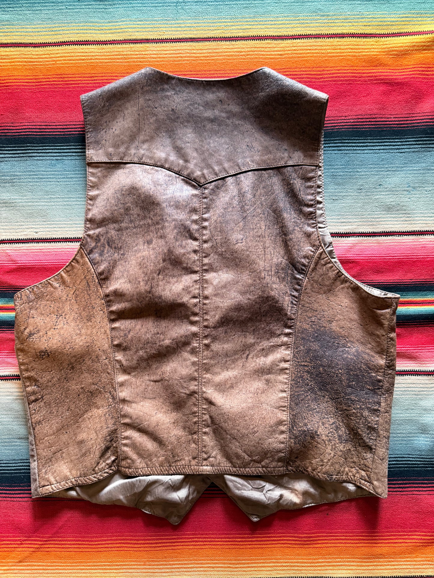 Vtg Diamond Leathers Vest