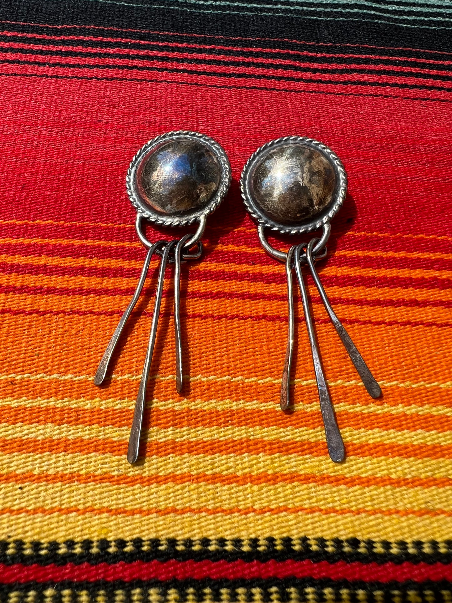 Silver Concho Earrings