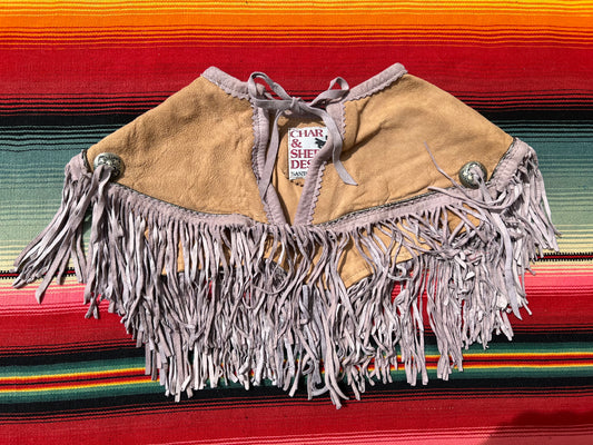 Char & Sher Leather Fringe Collar
