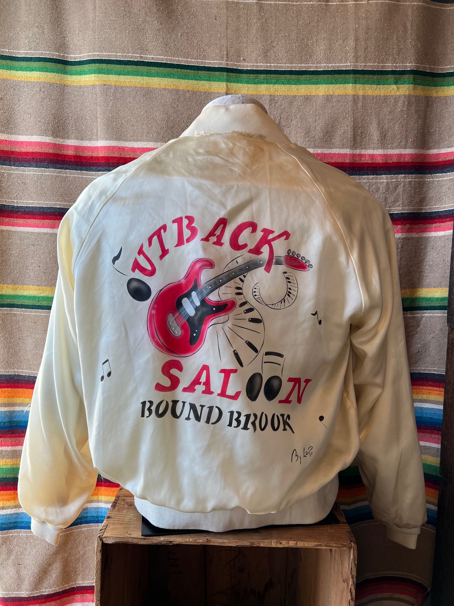 VTG Cream Outback Saloon Satin Jacket AS IS