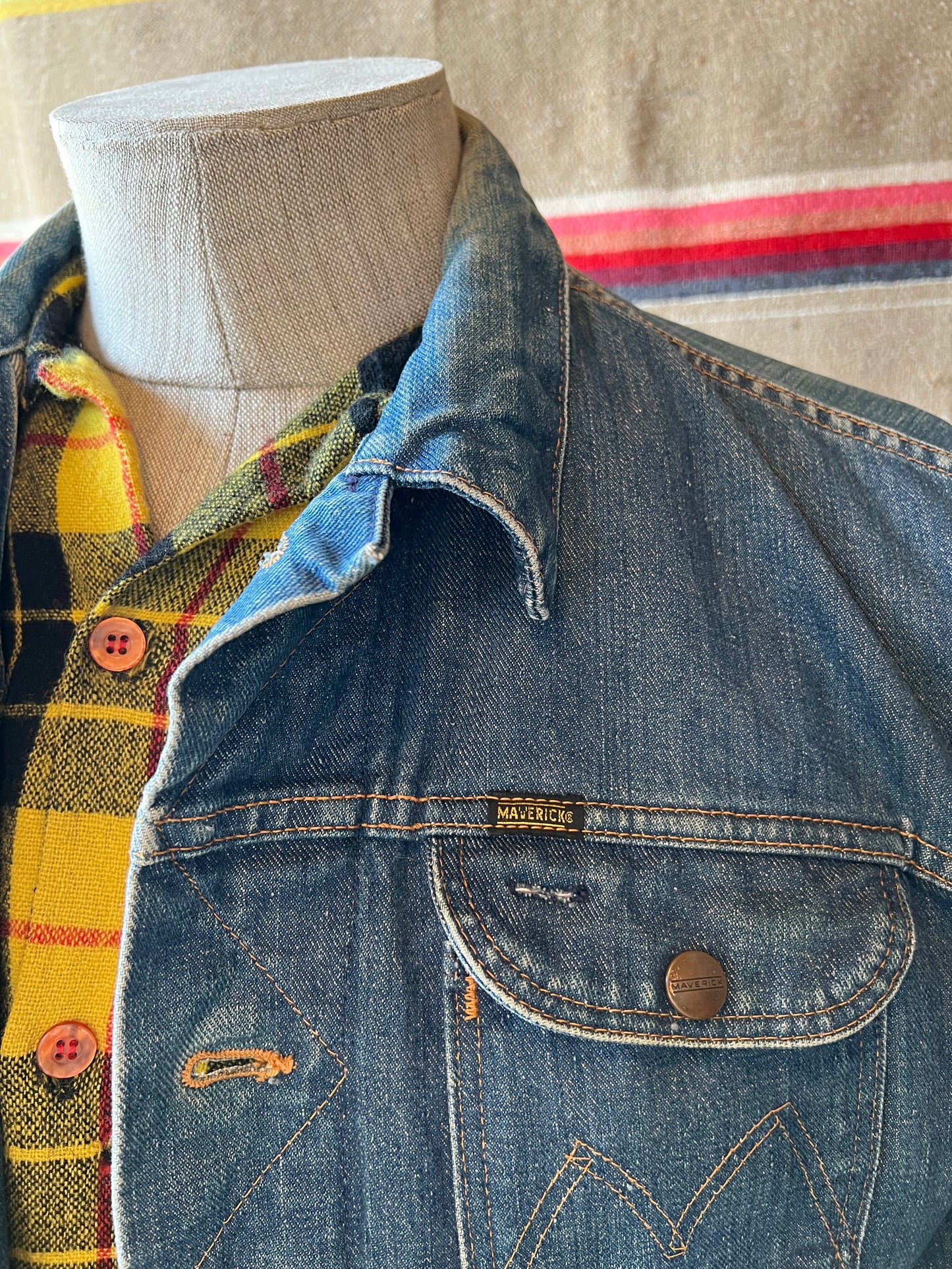 1960s 70s Blue Bell Maverick Denim Jacket