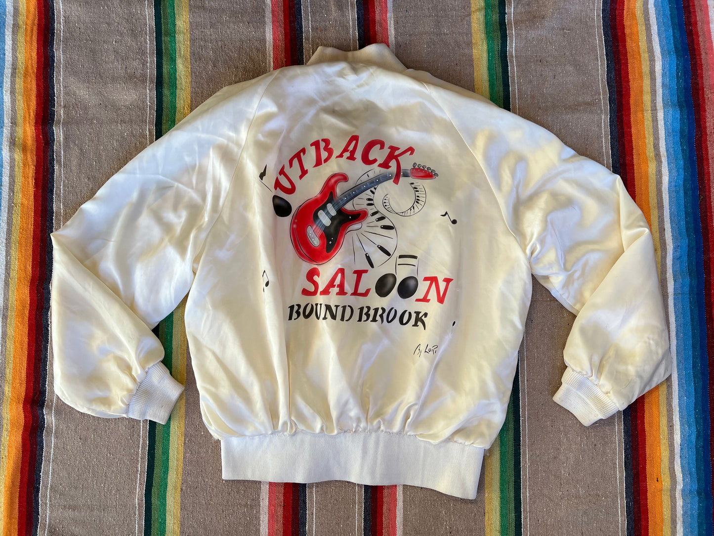 VTG Cream Outback Saloon Satin Jacket AS IS