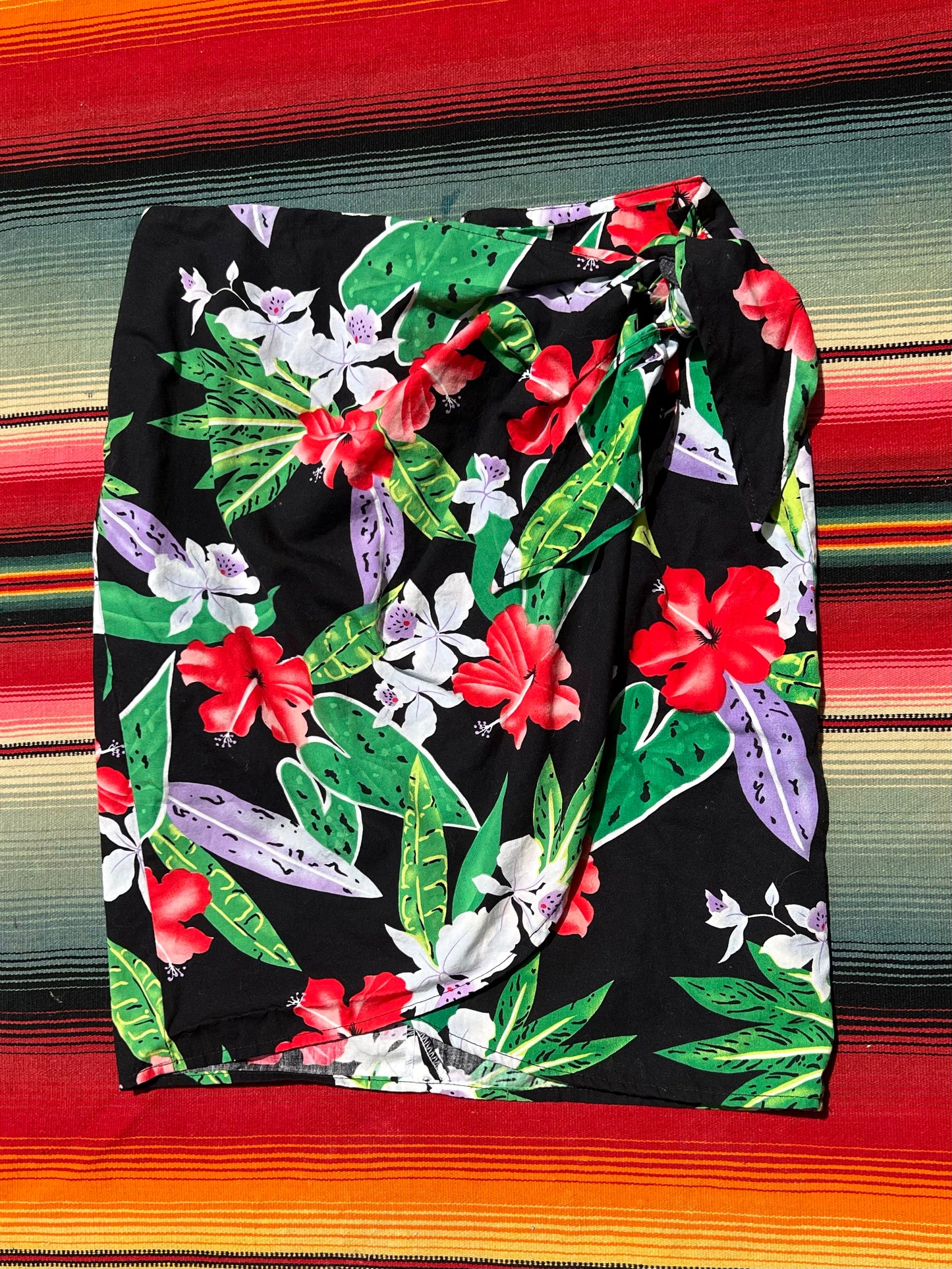 1980s Tropical Skirt Set w/ Heart Buttons