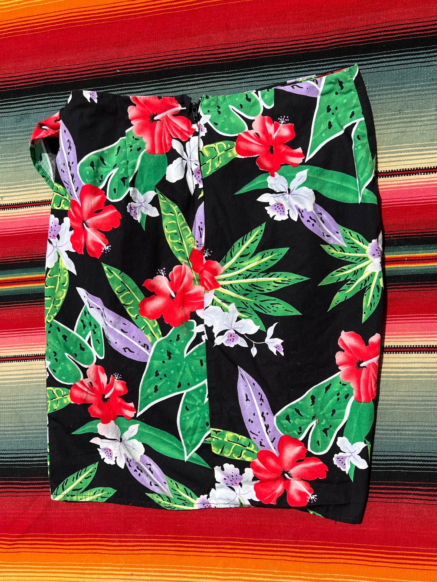 1980s Tropical Skirt Set w/ Heart Buttons