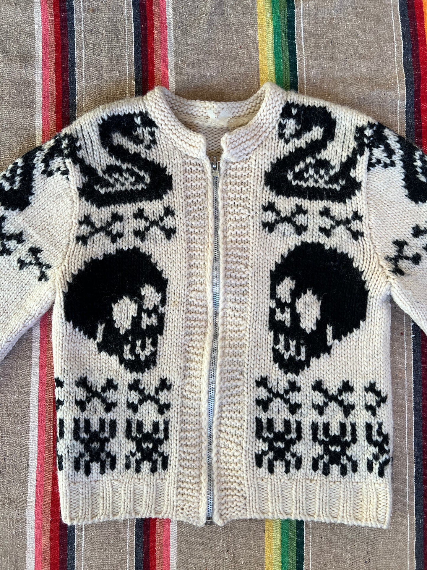 1950s Cowichan Skull Sweater