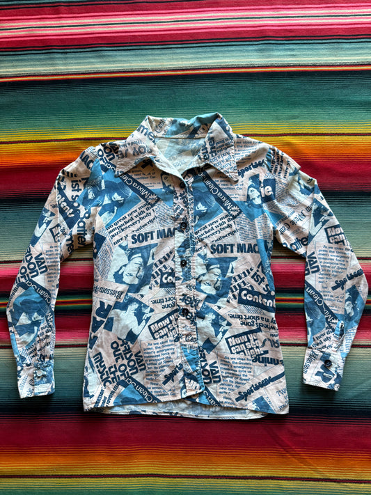 1970s Newspaper Collage Shirt