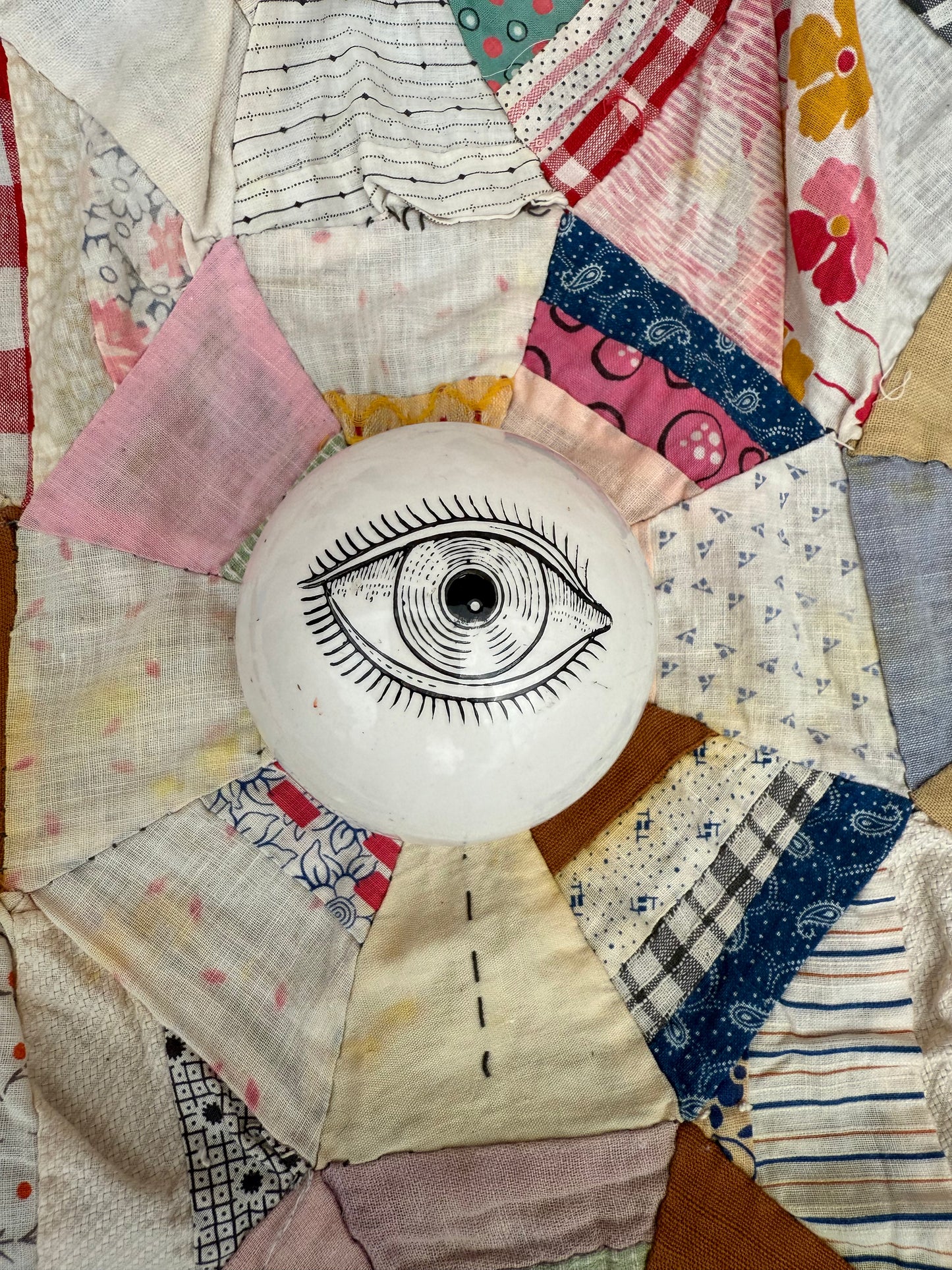60s Surrealist Piero Fornasetti Occhio Eye Paperweight (PS)