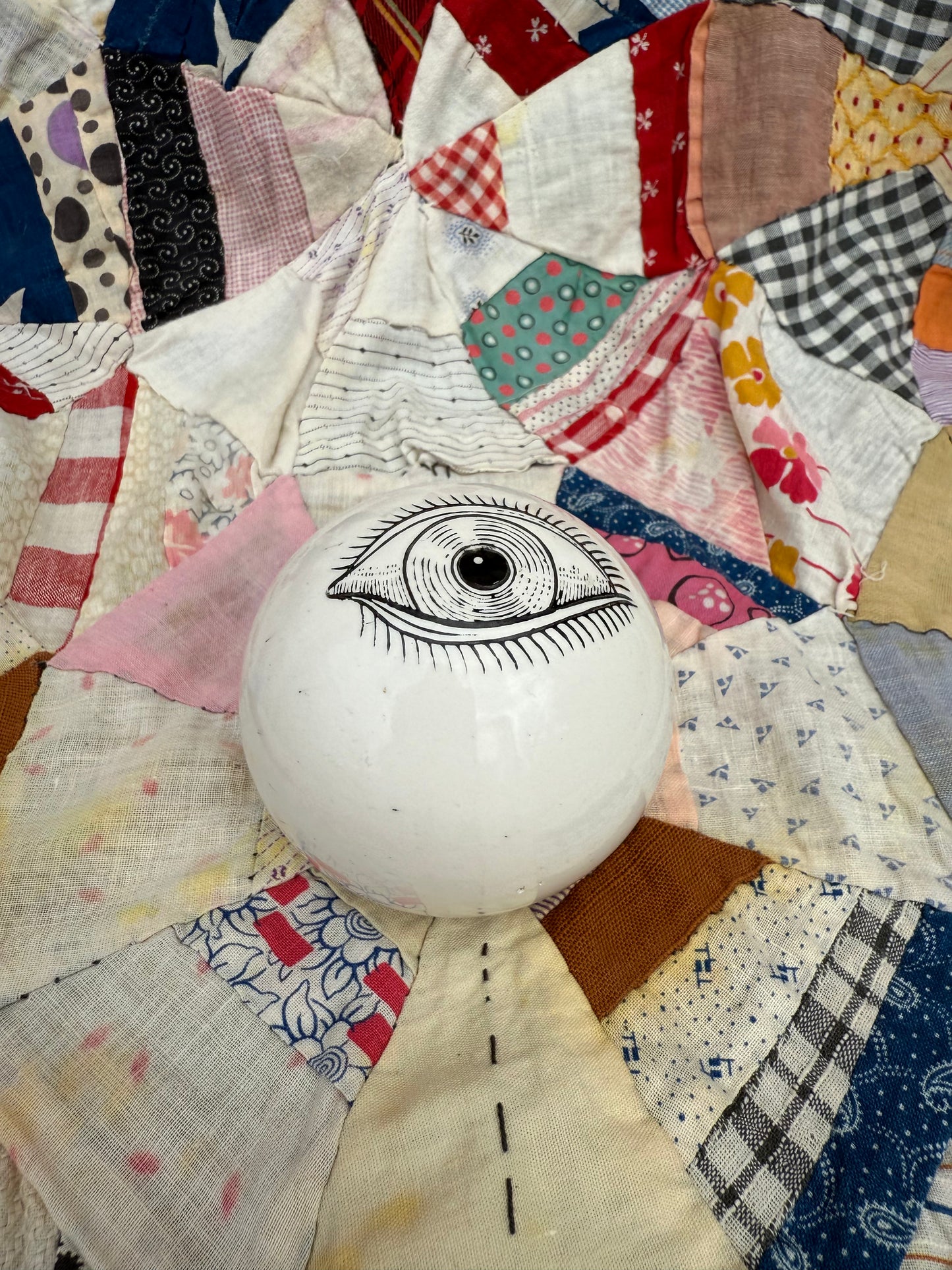 60s Surrealist Piero Fornasetti Occhio Eye Paperweight (PS)