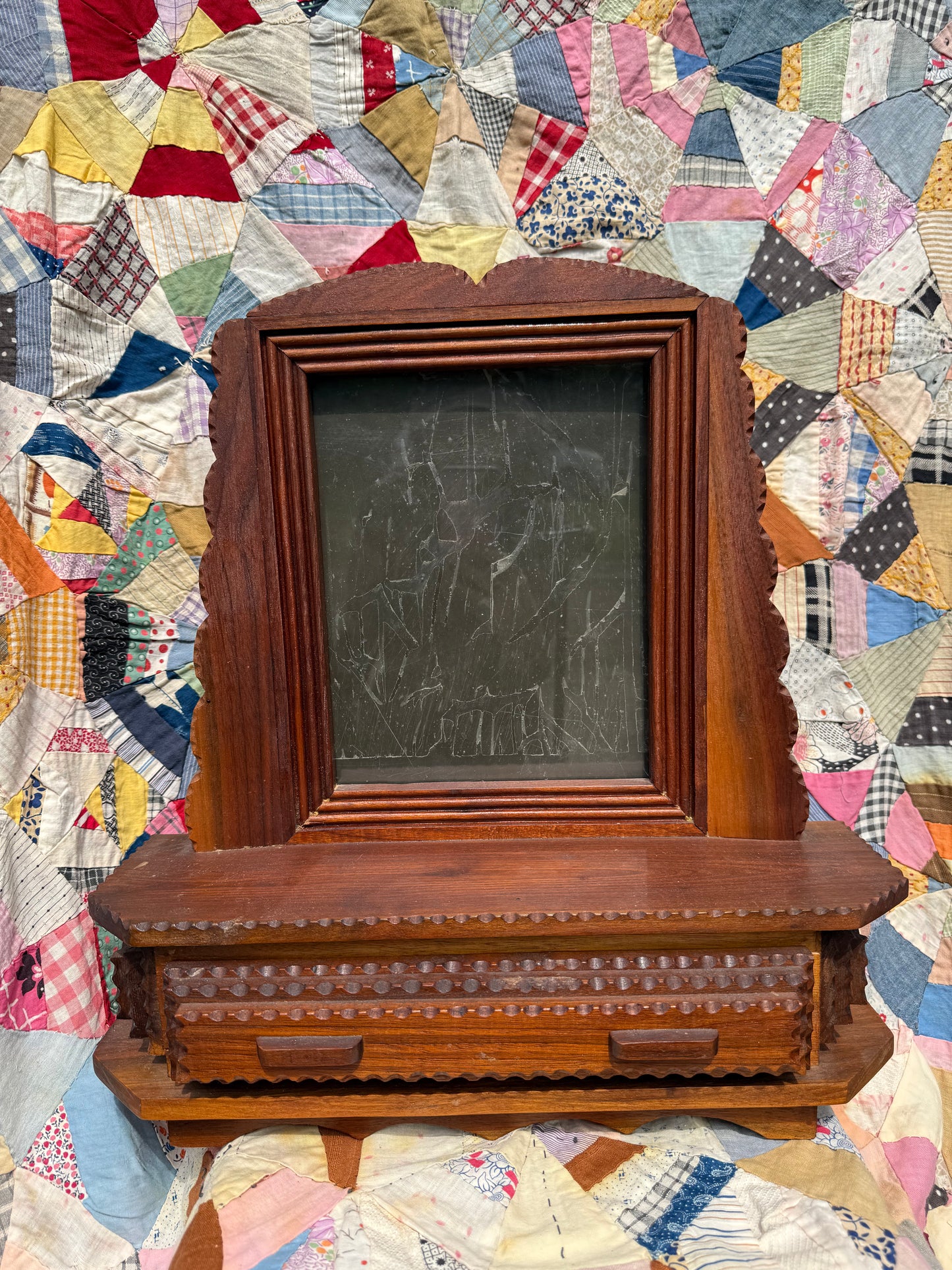 Tramp Art Tabletop Frame + Drawer (PS)