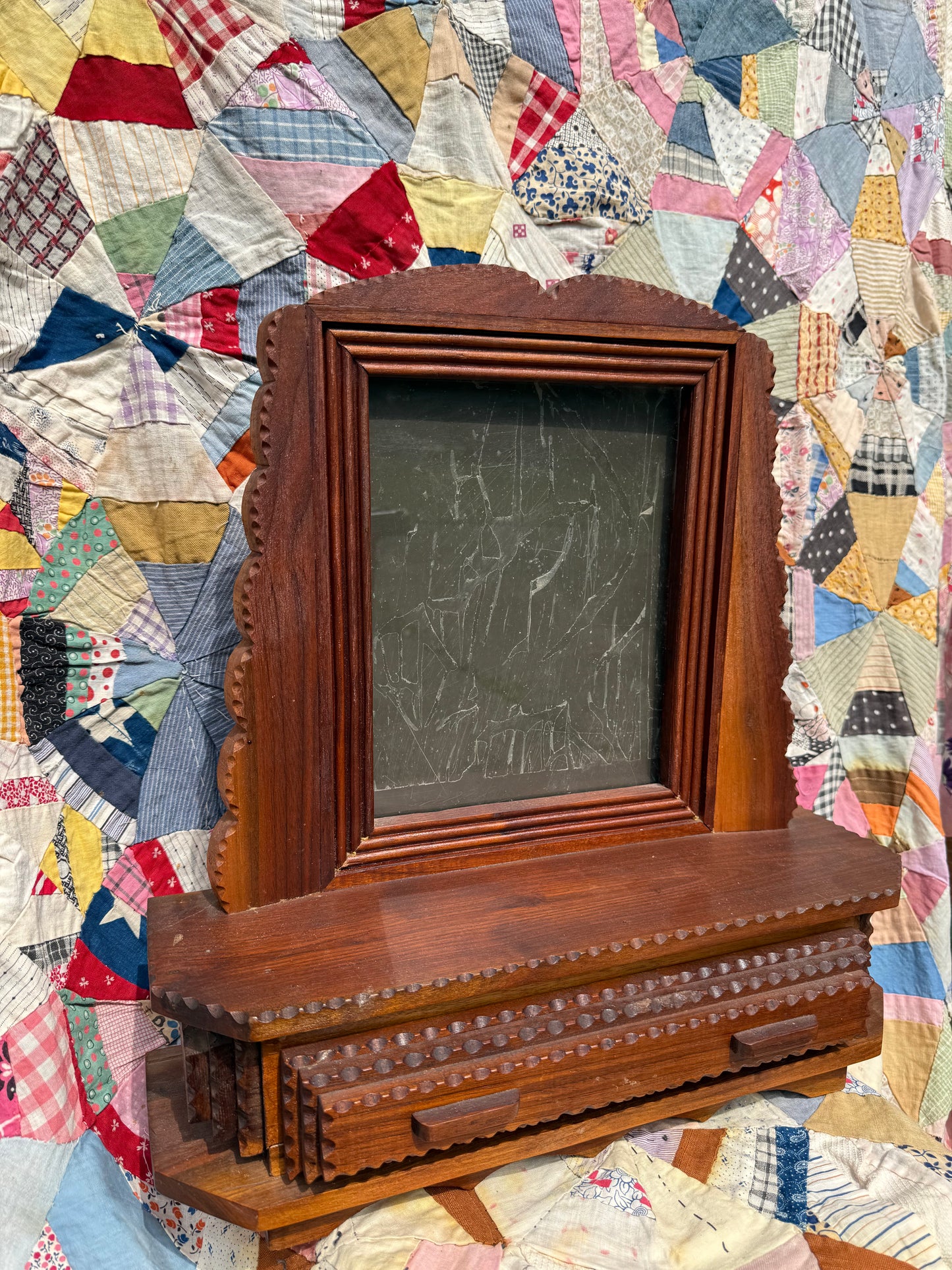 Tramp Art Tabletop Frame + Drawer (PS)
