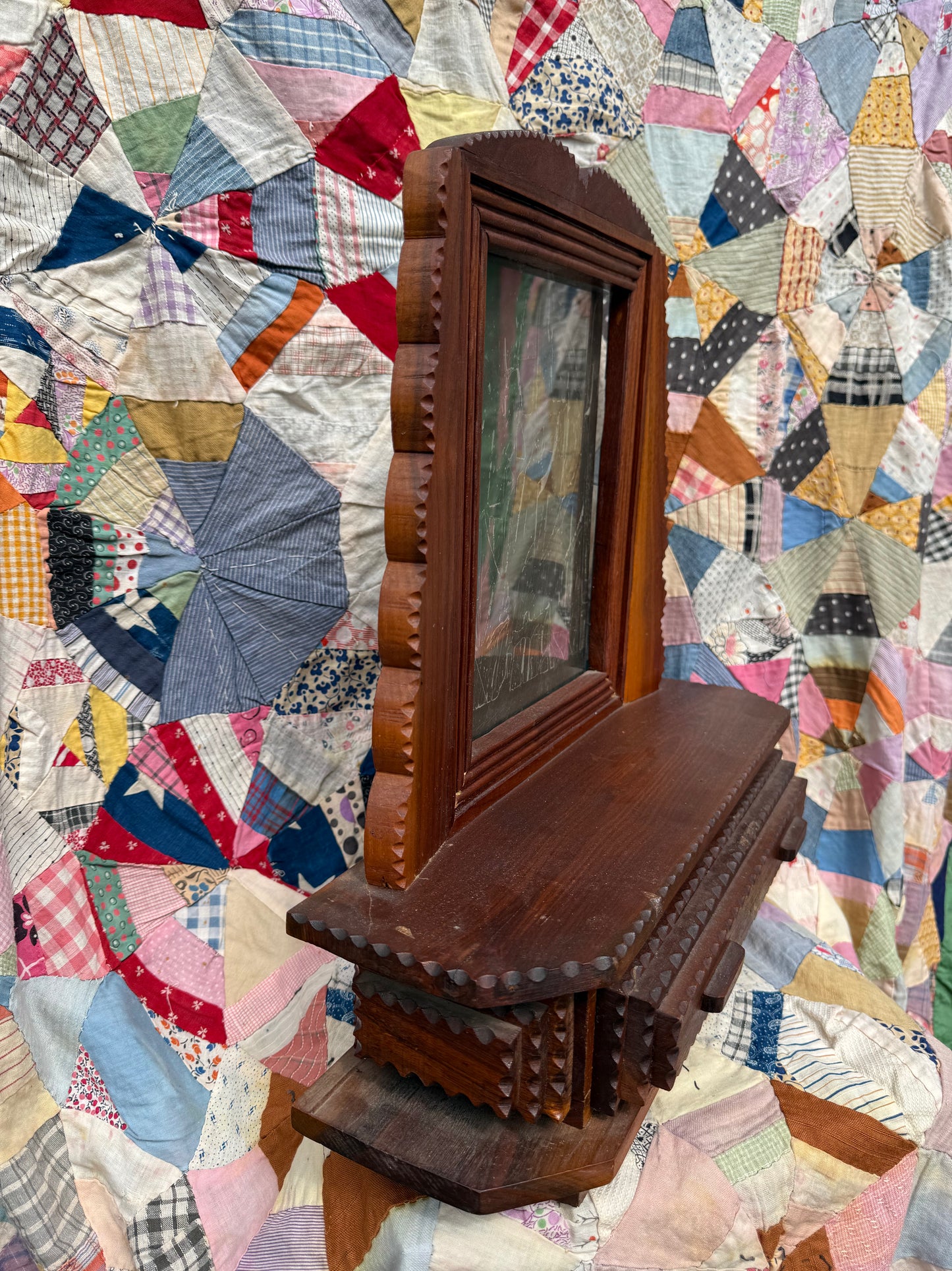 Tramp Art Tabletop Frame + Drawer (PS)