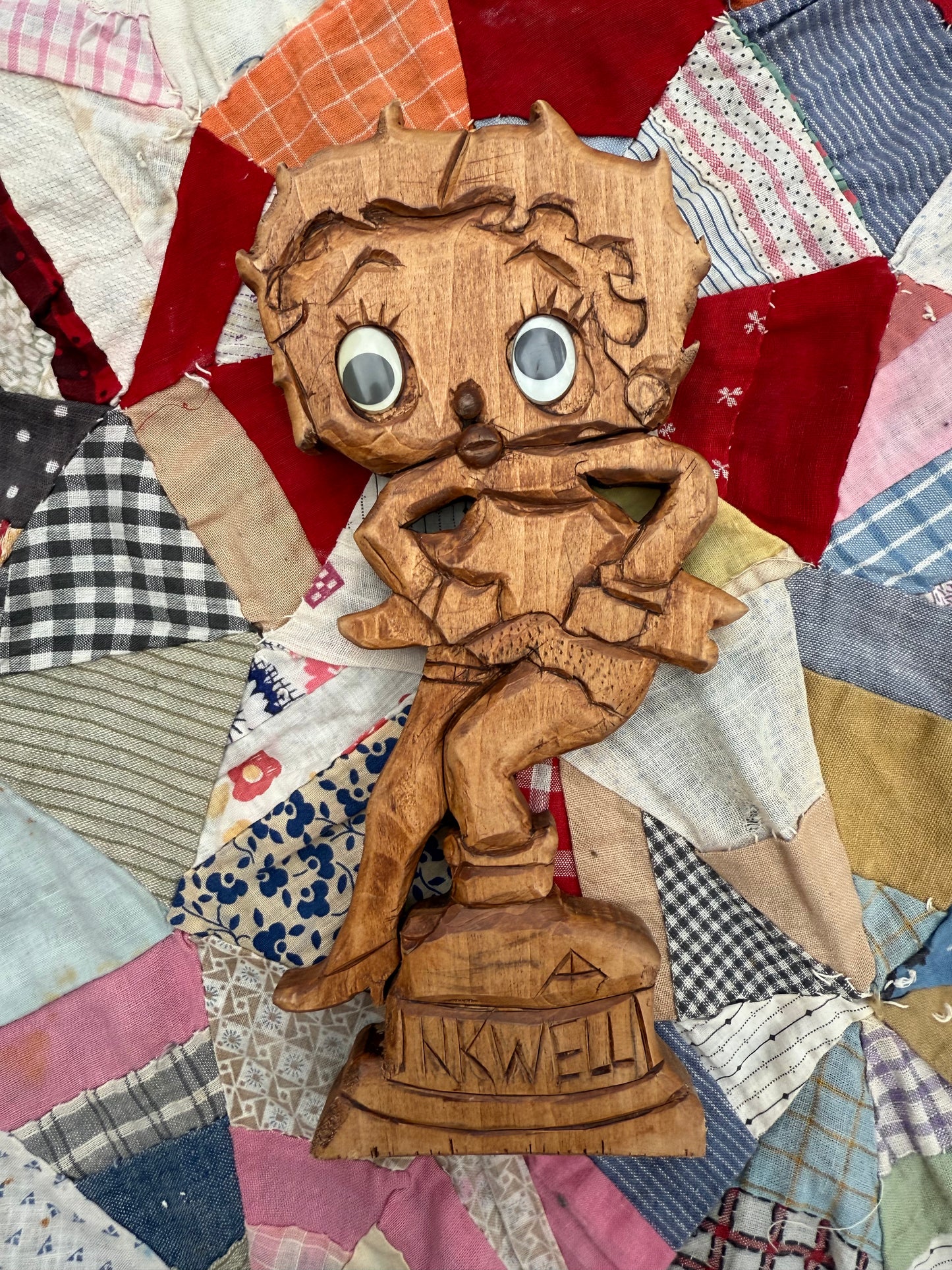 Handcarved Betty Boop Wall Hanging (PS)
