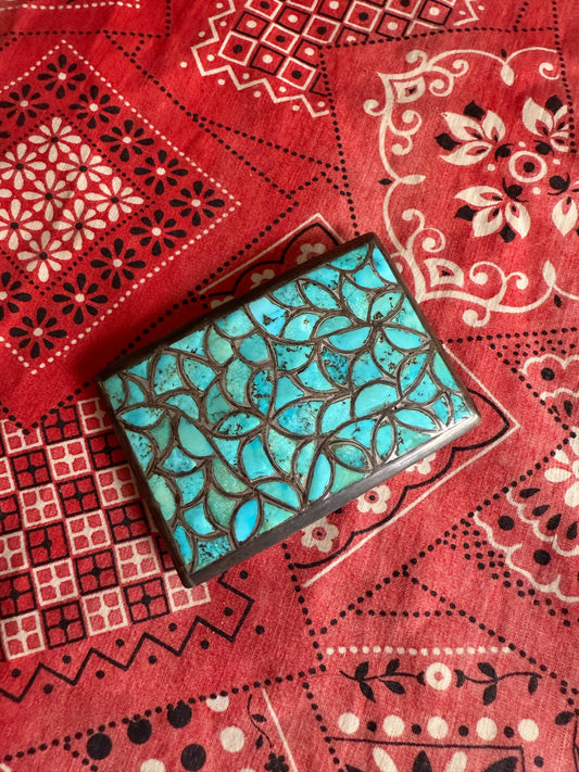 Antique Turquoise Sterling Buckle