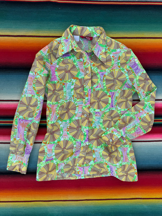 1970s Psychedelic Button Down (LR)