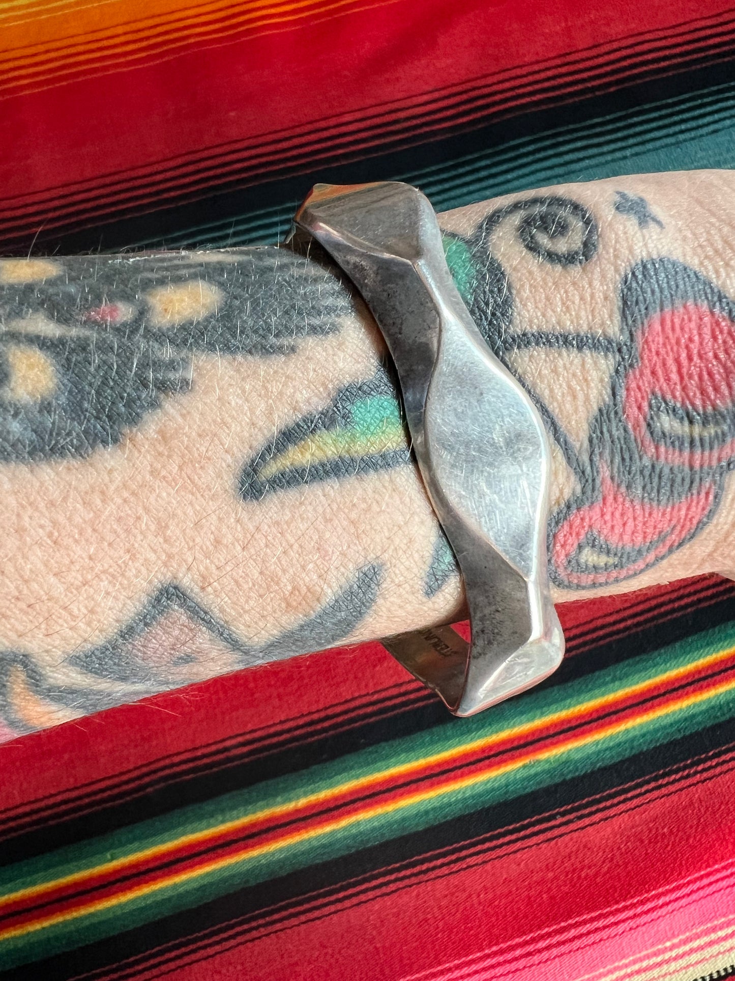 Vintage Mid Century Modern Sterling Cuff (MA)