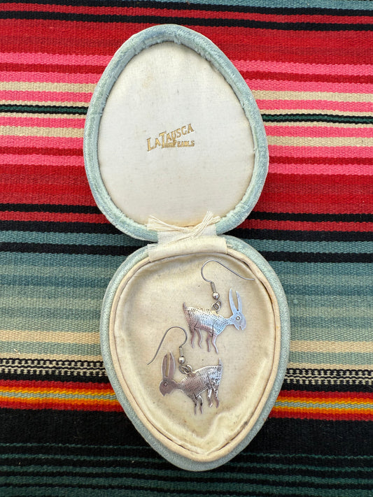 Vintage sterling jack rabbit earrings (MA)