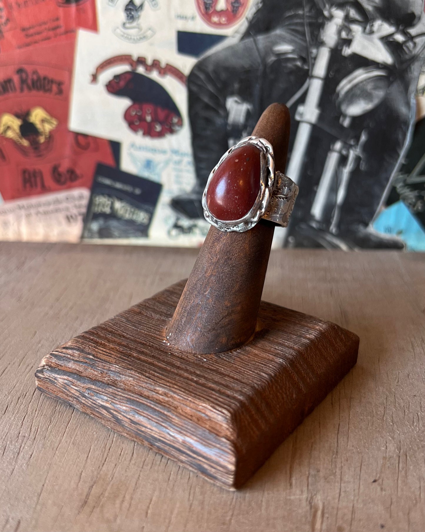 River Pebble Stone Sterling Ring (MA)
