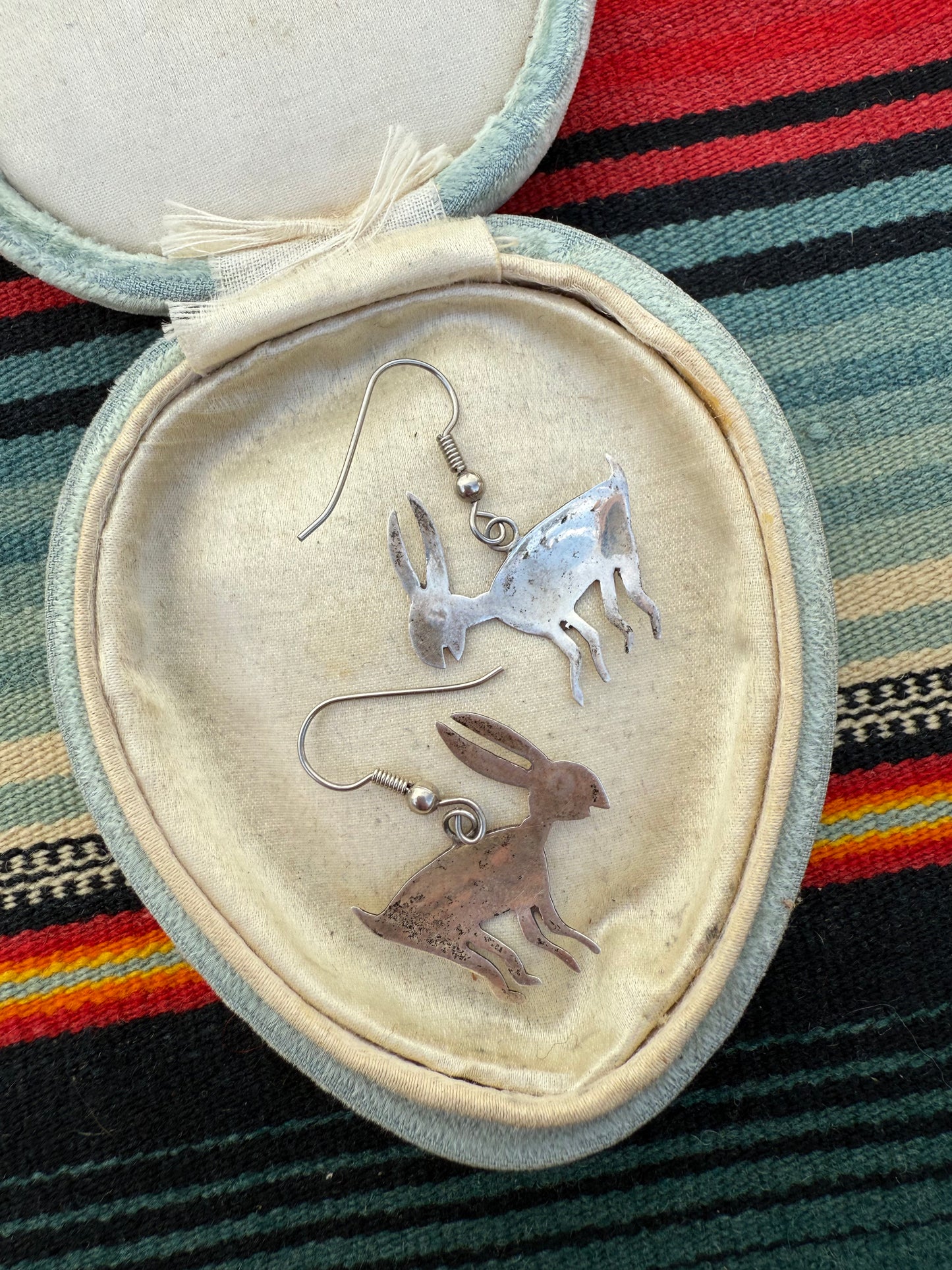 Vintage sterling jack rabbit earrings (MA)