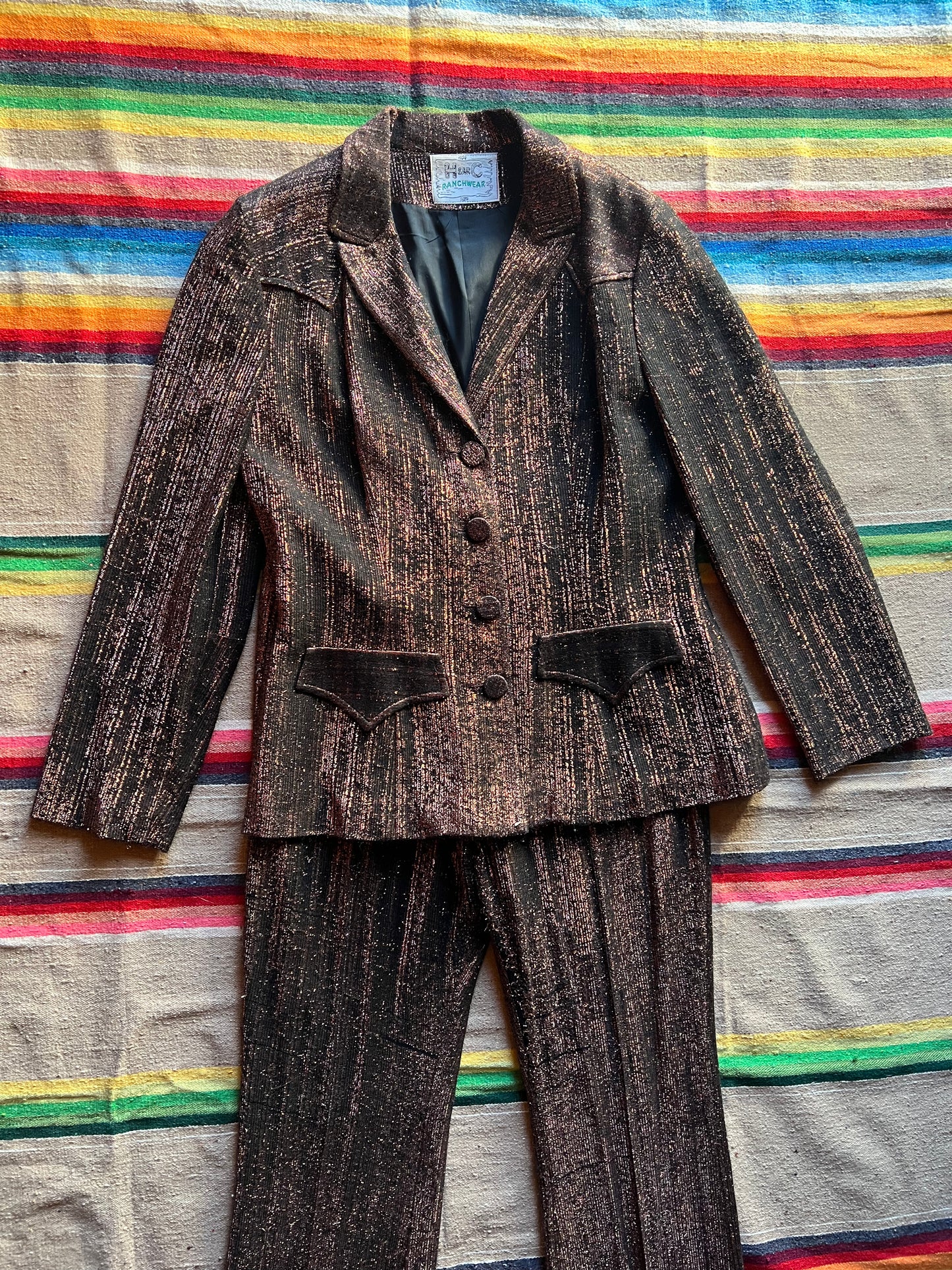 VTG H Bar C Sparkly Suit Set