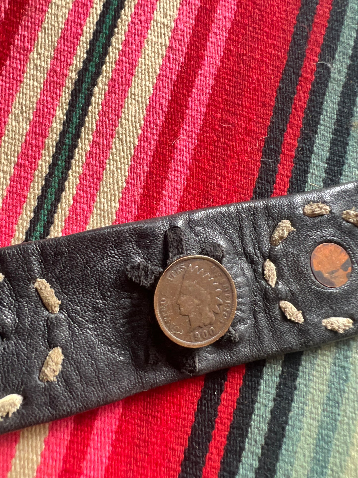 Indian Head Penny Leather Copper Buckle Belt