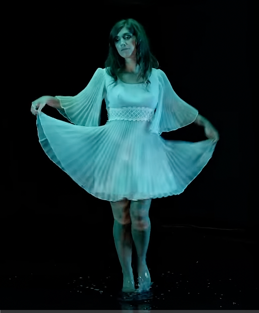 1960s Baby Blue Chiffon Mini Dress