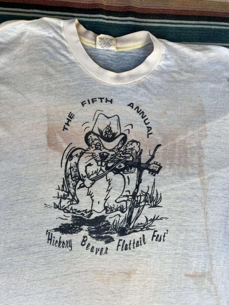 1970s Hickory Beaver Flattail Fest T-shirt