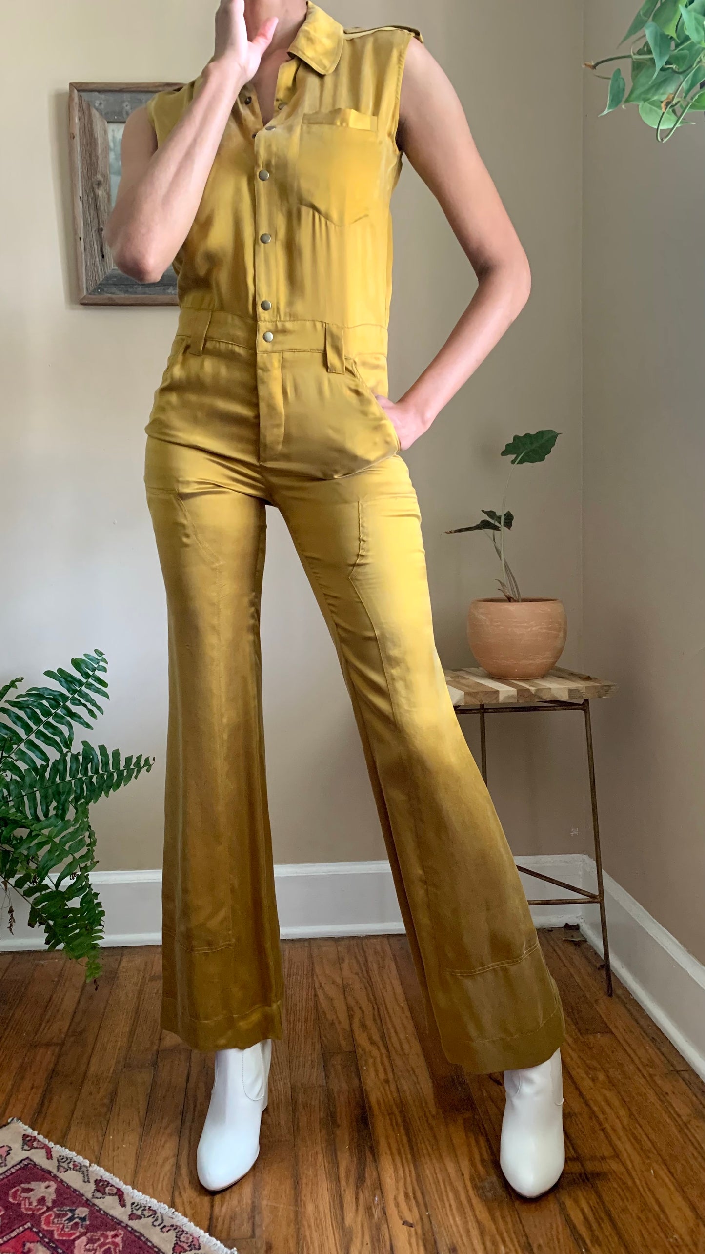 Gold Champagne Land of Distraction Jumpsuit (M)