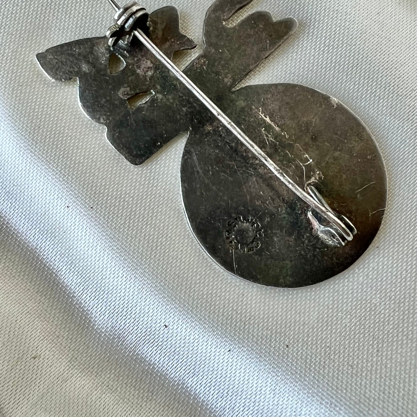 Mexican Cowboy Cactus Sterling Pin