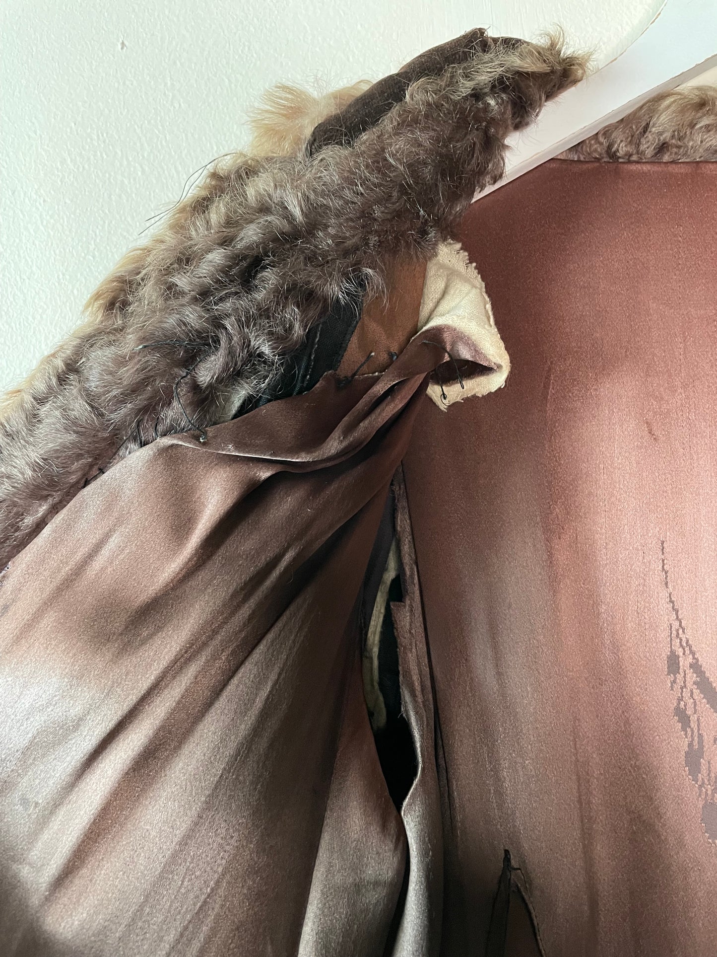 Vintage Fur Open Front Waistcoat