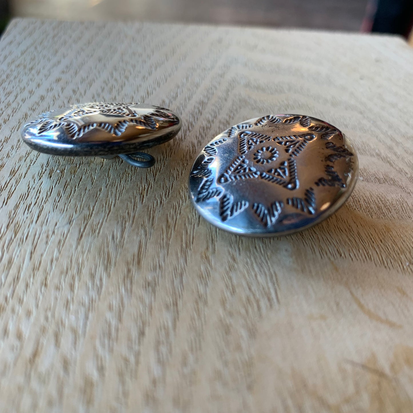 Silvertone Etched Cuff Links (pair)