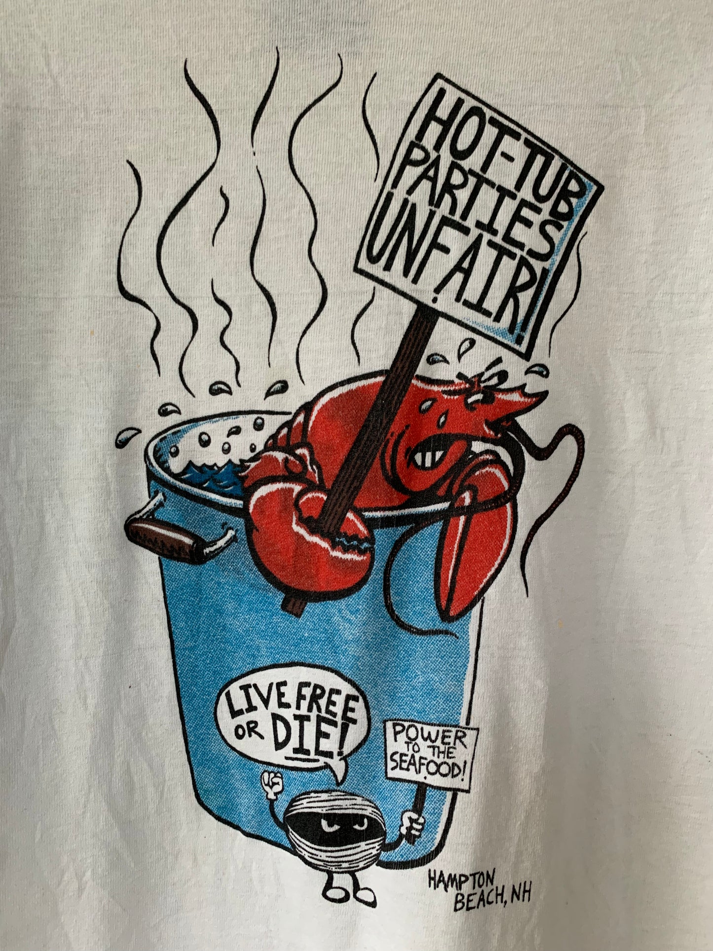 Vtg Power to the Seafood Tee (S/M)