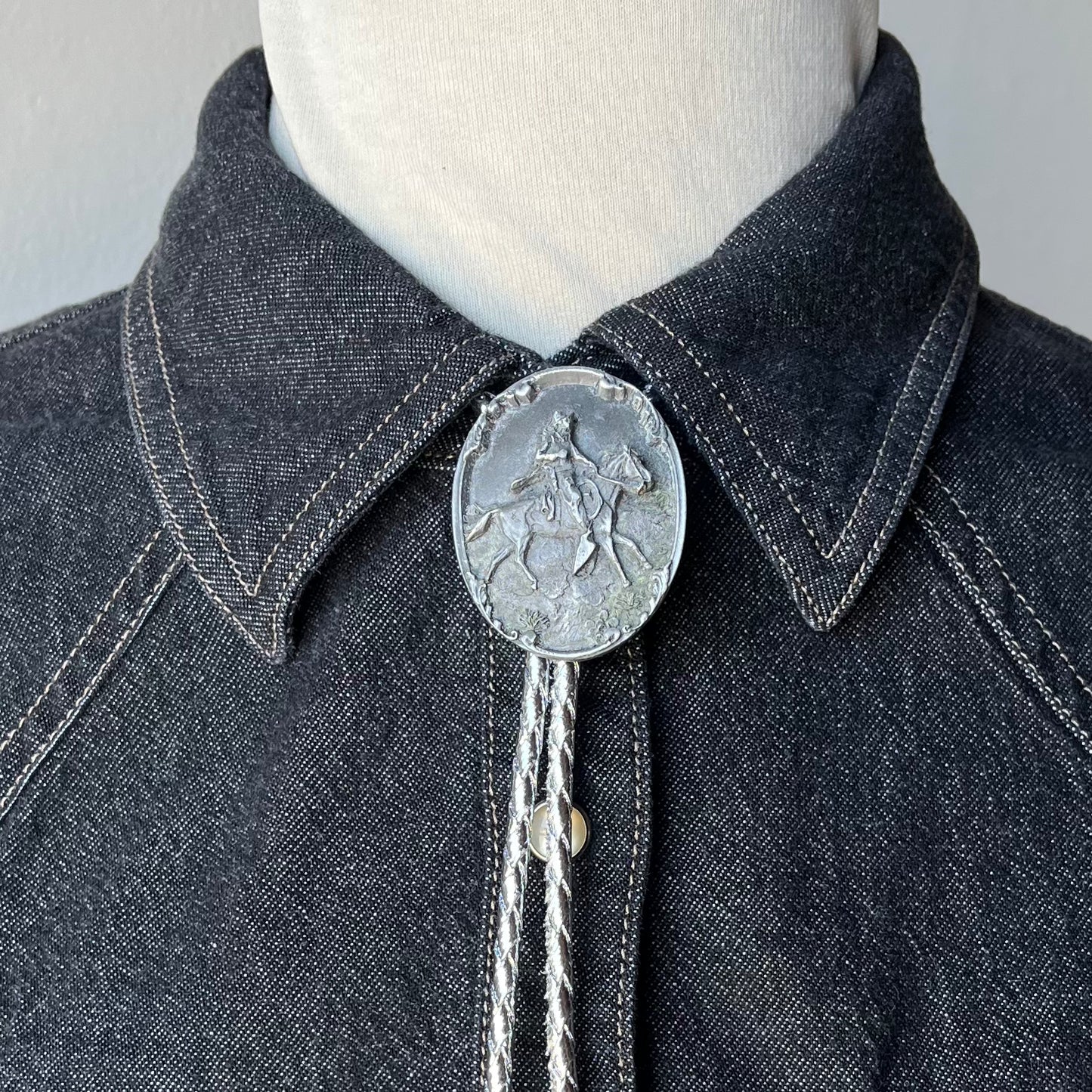 Cowboy and Horse Pendant Bolo