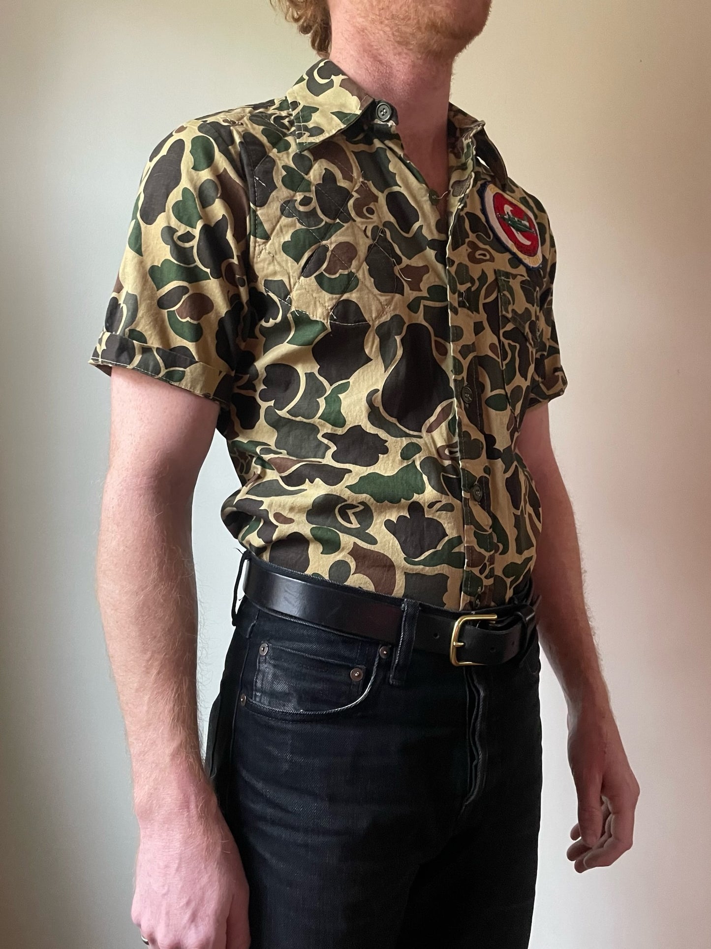 ESEK Airlines Camo Button Down Shirt (S)