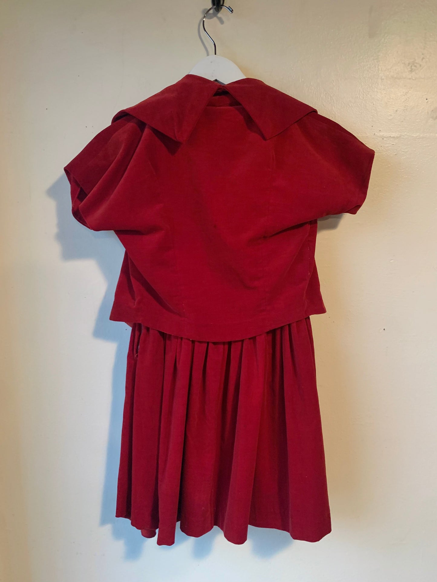 1950s Red Velvet 2-pc valentine set ( XS)