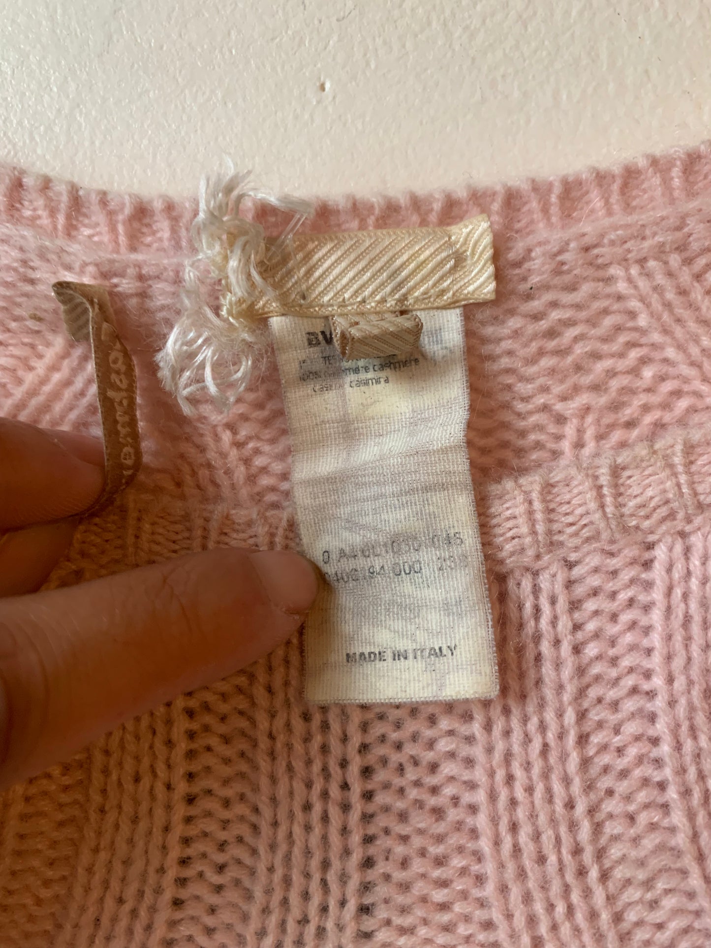 Vintage Pale Blush Les Copains Cashmere Cardigan (S)