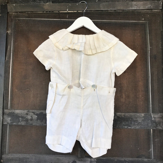 1940s Linen Baby Outfit