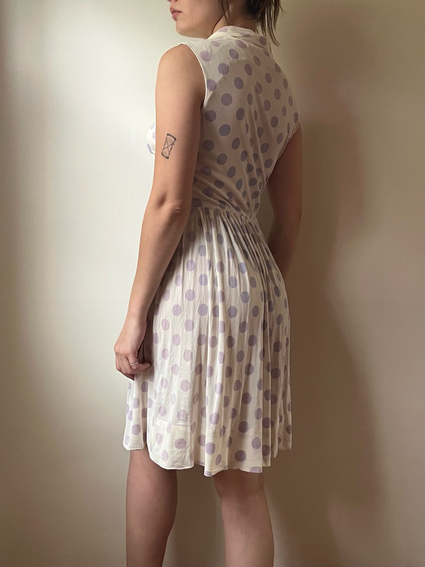 1970s Faded Polkadot Dress (XS/S)